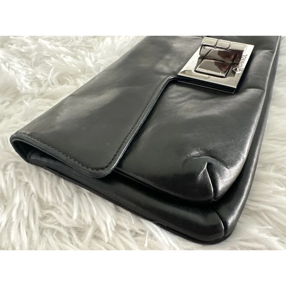 CHANEL Giant Reissue Mademoiselle Lock Flap Lambskin Leather Clutch Bag Handbag